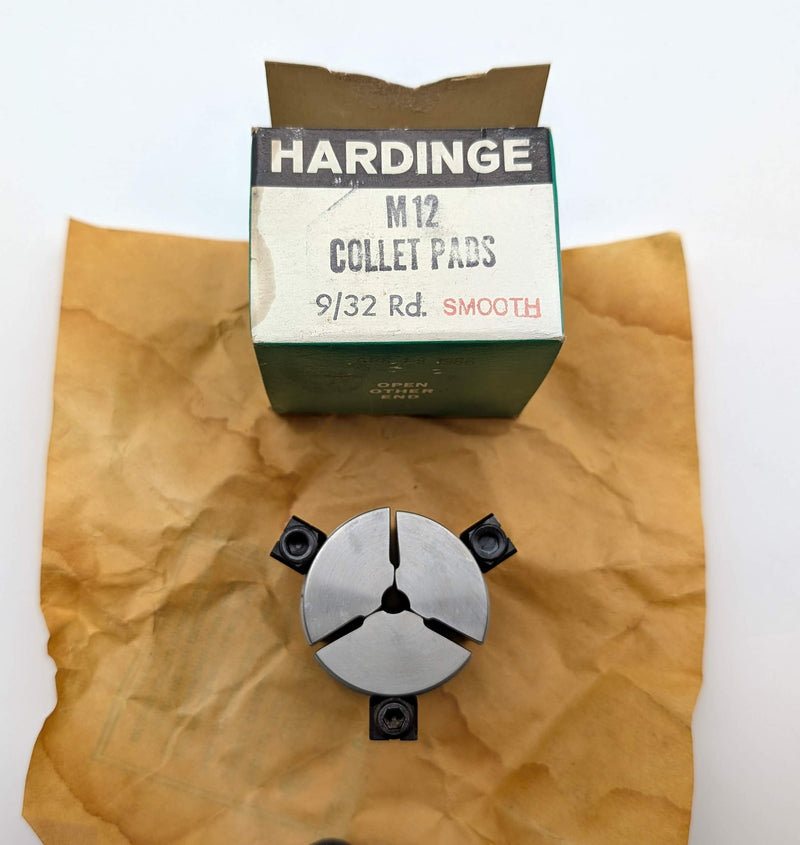 Hardinge M12 9/32" Round Smooth Collet Pads 3-Segment for M12 Collet