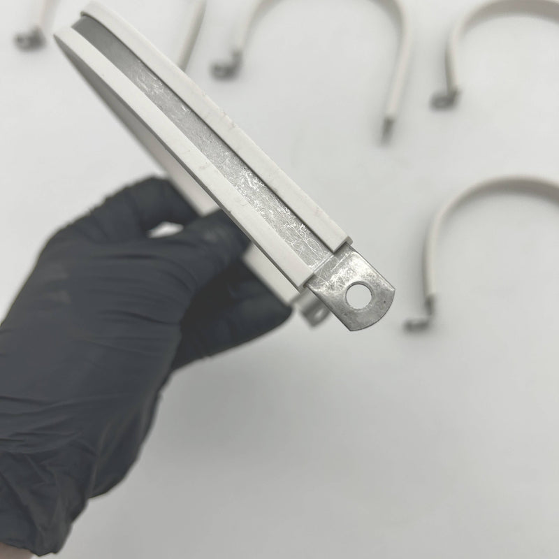 Star Technologies STAR-SS-54WP White Cushion Clamp 3.75 Dia 304 SS Pk of 10