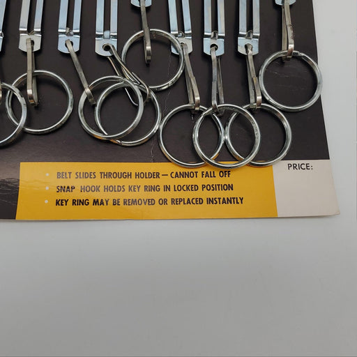 12x C.T Williamson Key Ring & Belt Hook 1.5" D x 0.13" T Ring Steel USA Made VTG 2