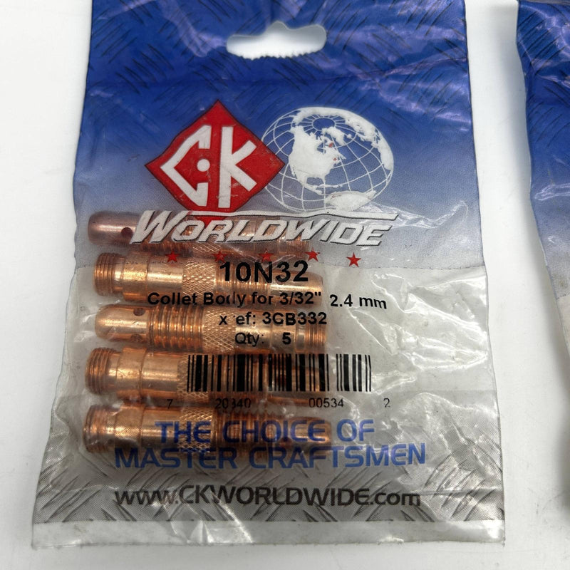 CK Worldwide 10N32 Collet Body for 3/32" 2.4mm Copper Lot of 10