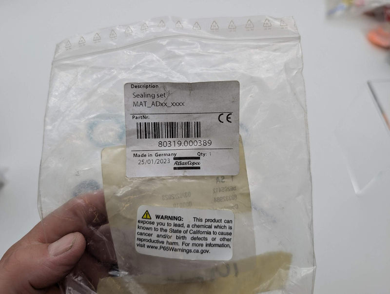 Atlas Copco SCA 80319.000389 OEM Sealing Set for Adhesive Dispensing System