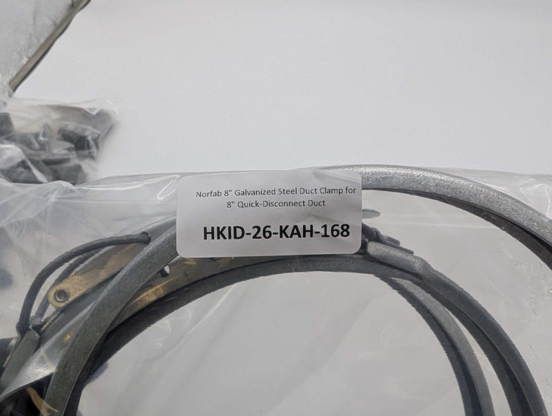 Norfab 8" Galvanized Steel Duct Clamp for 8" Quick-Disconnect Duct 4
