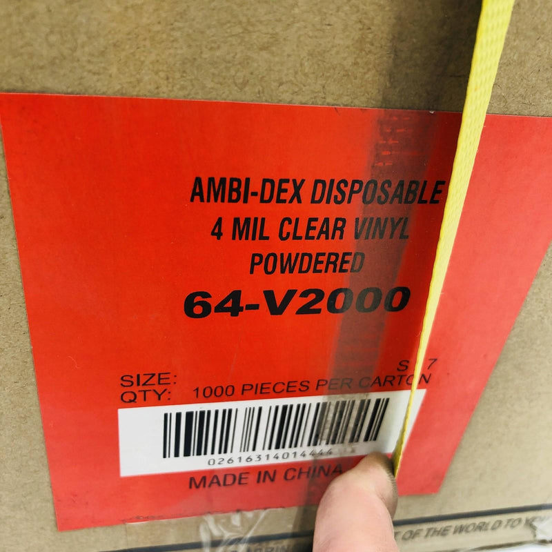 PIP Ambi-dex 64-V2000/S Disposable Vinyl Gloves Sz Small Powdered 4 mil 10 Boxes 2