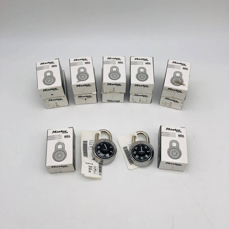 Master 1525KA Combination Padlock Locker Lock Dial Face Keyed Alike Lot of 12 10