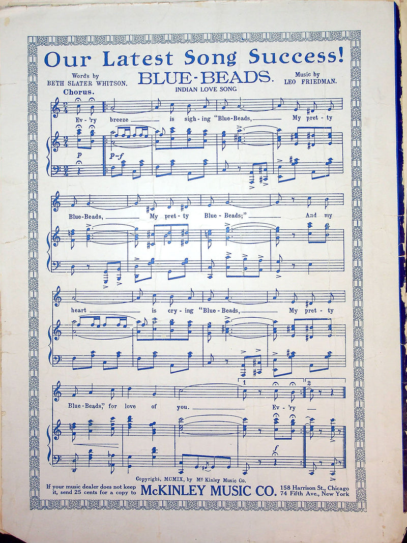 1909 Bridal Bouquet Waltzes Vintage Sheet Music Henry S Sawyer Marriage Romantic