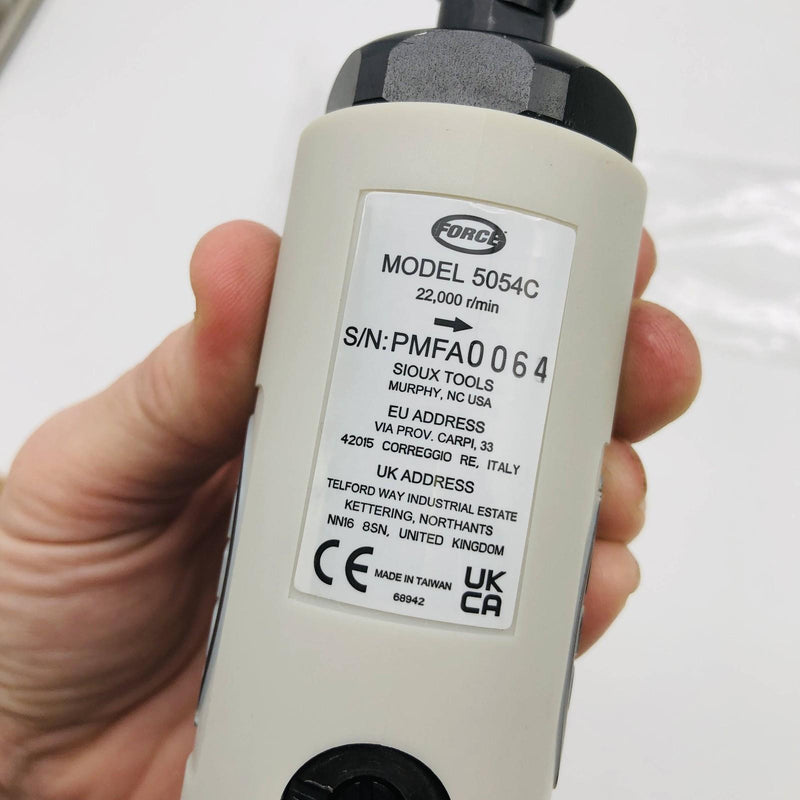 Sioux Snap On 5054C Straight Die Grinder 1/4 Collect 22000RPM 0.5HP Medium Duty 9