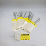 Yellow Caution Tags 3-1/4" x 5" Self Laminating Pre Wired Safety Pack of 100 8