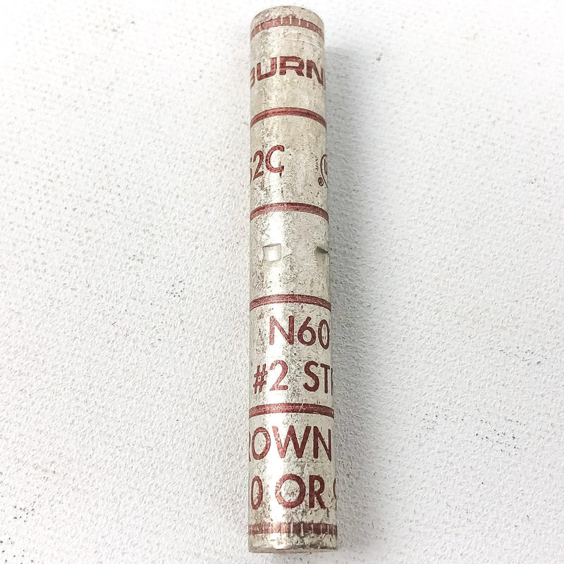 Burndy YS2C Hylink Butt Splice Long 2 AWG Wire Gauge #502700 Brown 2.82" 2pk 1