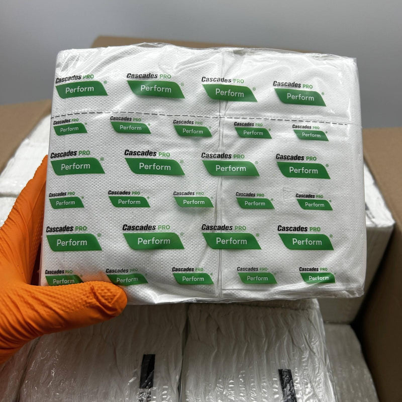Cascades Pro Perform T410 White Napkin Interfold 1-Ply Recycled 16pks/Case 5