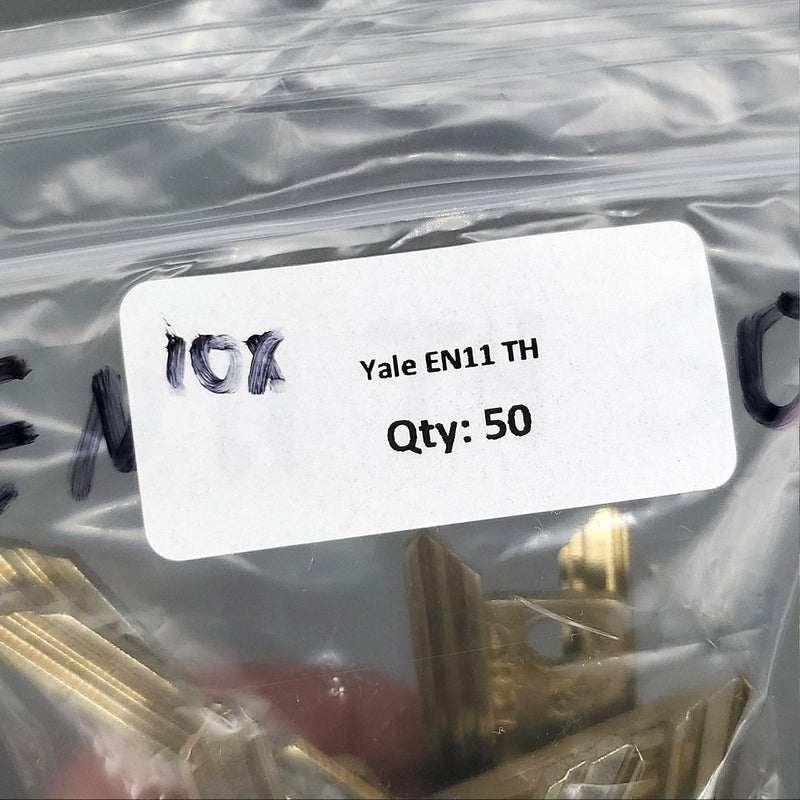 10x Yale EN11 TH Key Blanks TH Keyway Nickel Silver 6 Pin NOS 3