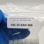 Widia #8-32 Hand Tap 2 Flutes 2-1/8" OAL 1-3/8" LOC 0.168" Shank 13244 7