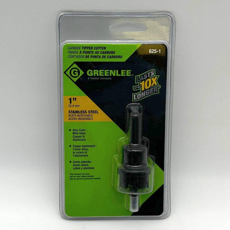 Greenlee 38327 Carbide Tipped Hole Cutter 1in Stainless Steel 625-1 Flange Stop 1
