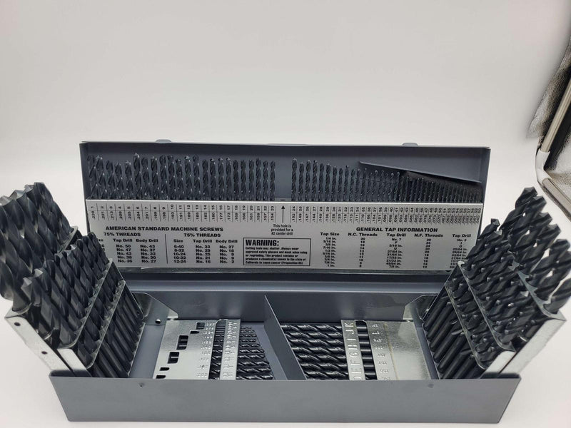 Cle-Line C21127 Jobber Drill Bit Set 1/16" to 1/2" 118 Deg 115 Pieces 2