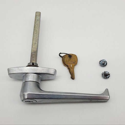 National C8749 Cabinet Door Handle Lock Chrome 4" L x 5/16" Spindle Keyed Alike 2