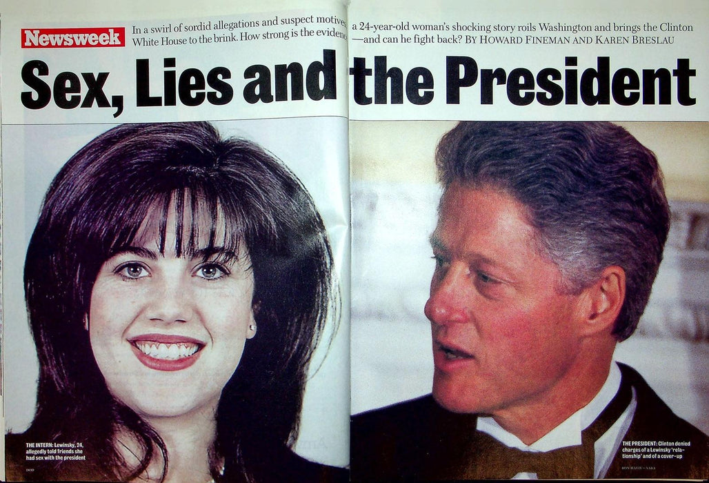 Newsweek Magazine February 2 1998 Lewinsky Clinton Tapes Pope John Paul Cuba 4