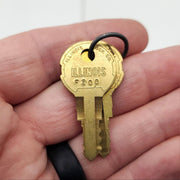 Illinois Cabinet Lock Dead Bolt 3/4"L x 7/8" Cyl D5045 Brass Keyed Alike 5