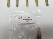 5x Arrow K71 Key Blanks 91EFG Keyway Nickel Silver 6 Pin NOS 4