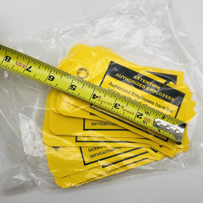 Accuform CU29745 Danger Lockout Tag Yellow Black Primary Authorized Person 25pk 5