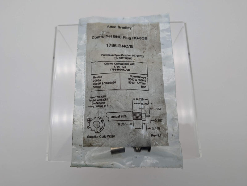 Allen Bradley 1786-BNC/B Controlnet Media BNC Connector Plug RG-6QS IP20 4