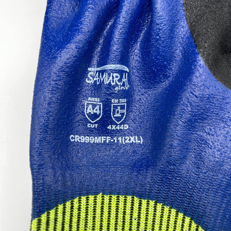 Global Glove CR999MFF Cut Resistant Glove 11/2XL Samurai Double Dipped 12 Pairs