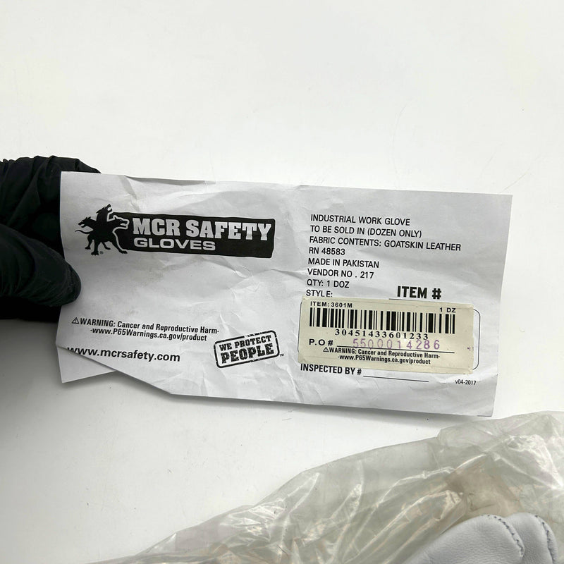 MCR Safety 3601 Leather Drivers Gloves Medium Straight Thumb Goatskin 12 Pairs