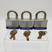 3x Master Lock Padlocks No 1. Keyed Alike 1" Shackle Milwaukee USA Vintage NOS 1