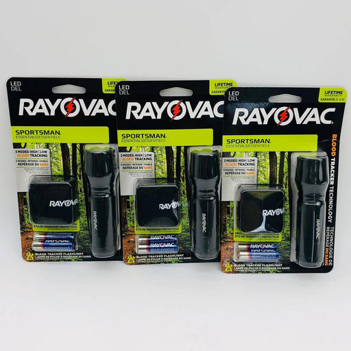 3pk Rayovac SPBT3AAA-B Blood Tracking Flashlight Night Vision Whte LED Sportsman 1