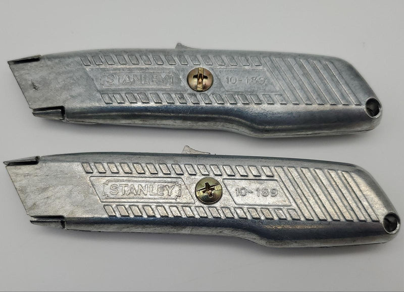 Stanley Utility Knife Self Retracting 10-189P Unpainted Safety Blade 2 Pack 2
