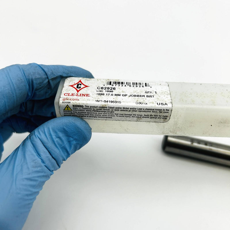 Cle-Line C62926 Jobber Length Drill Bit 1898 17.0MM General Purpose Bright HSS