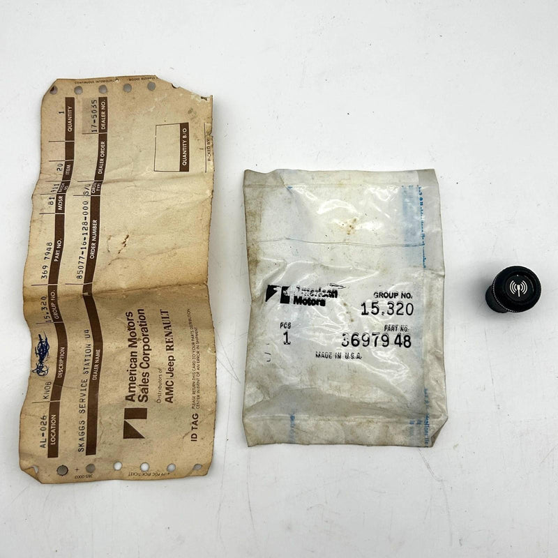 AMC Jeep 8697948 Insert Radio Fader Knob OEM New Old Stock NOS Open