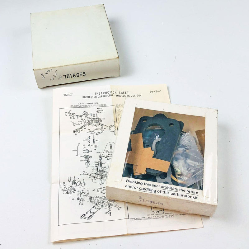 Mopar 7016655 J315463A Carburetor Repair Kit NOS for Jeep Rochester 2G/2GC/2GV 11