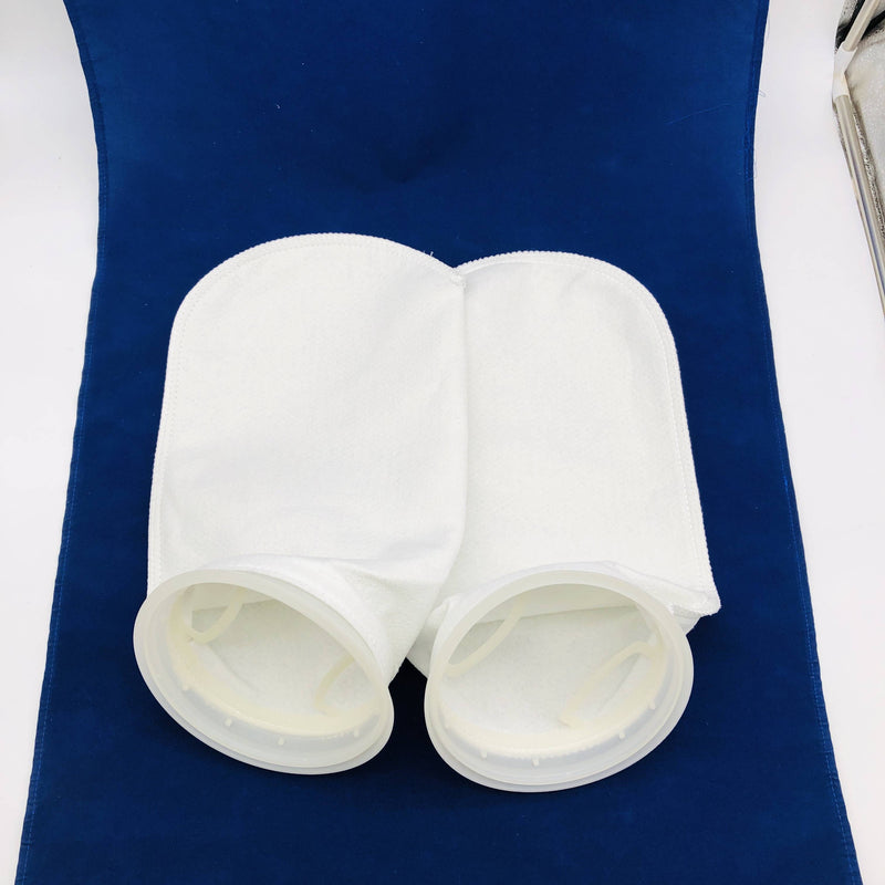 2x Liquid Filter Sock Bags 50 Micron 16" x 10" P Flange Size 1 Oil Diesel Water 7