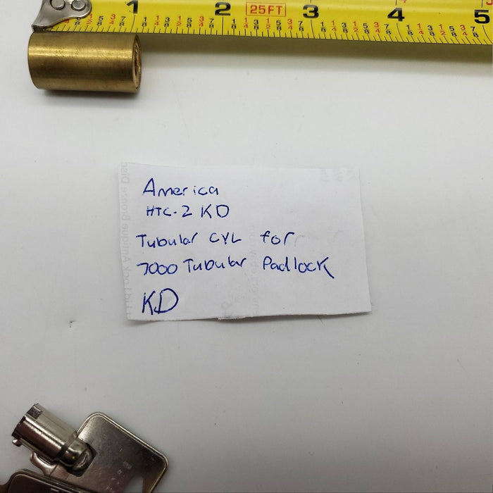 American Lock HTC-2 Tubular Lock for 7000 Series Tubular Padlocks Keyed Diff USA 8