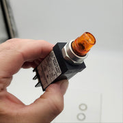 Allen Bradley 800T-QST24A Pilot Light Amber Cap 24V AC/DC Push To Test 3