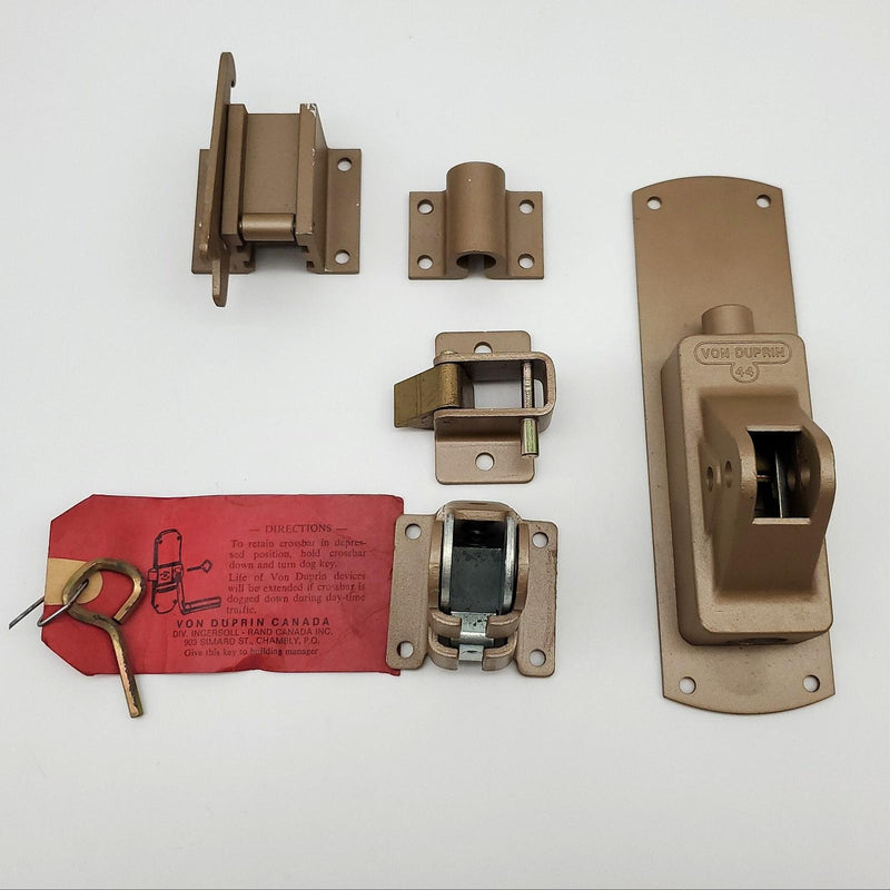 Von Duprin 44 Series Statuary Bronze Hardware Center Case, Top Catch, Latch 1