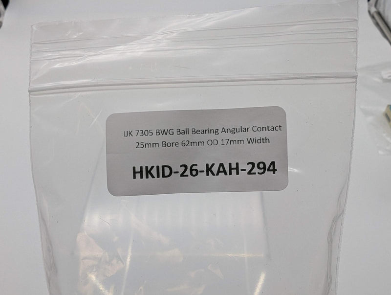 IJK 7305 BWG Ball Bearing Angular Contact 25mm Bore 62mm OD 17mm Width 4