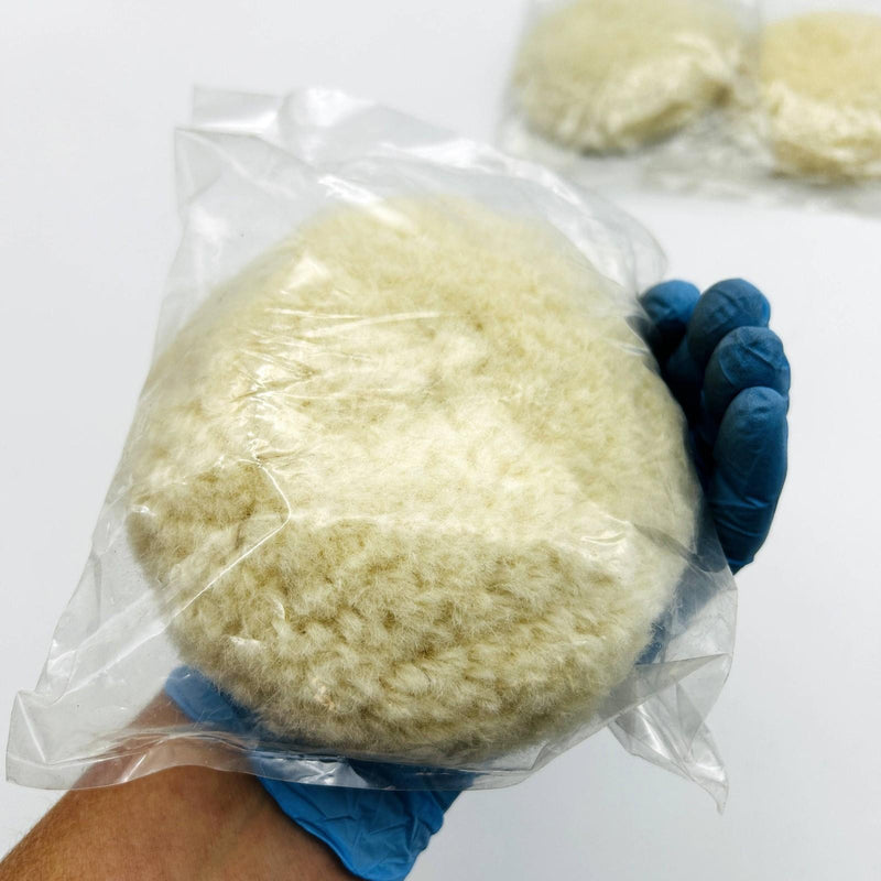 Hi-Tech Industries HB-3175 Mini Buffing Cutting Pad Wool 3.5in Hook and Loop 3pk 3