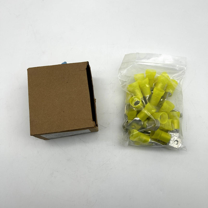 Thomas & Betts Sta-Kon RK727 Ring Terminal Nylon Insulated Yellow 5/16 3/0 25pk 8