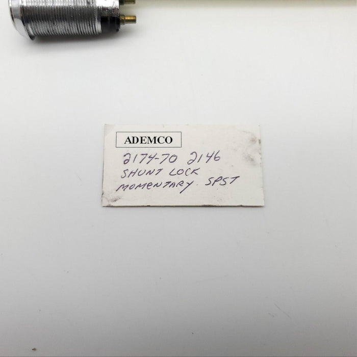 Ademco 2174-70 Shunt Lock Momentary Switch 1-5/8" L x 0.70" Diameter Keyed Alike 6