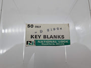 10x National D8192 Flat Steel Key Blanks 0.065"T x 0.30"W for Flat Lever Tumbler 3
