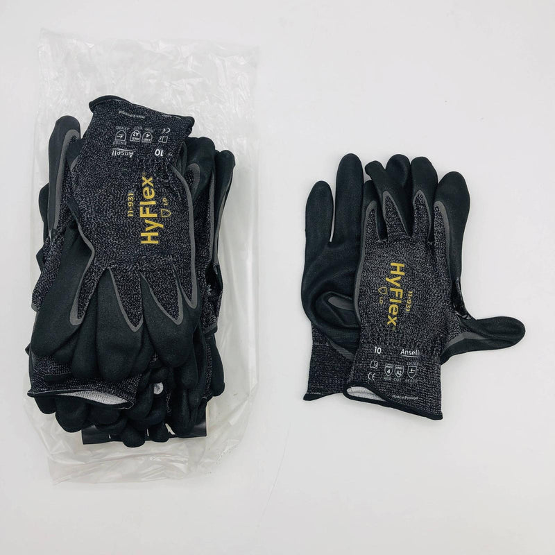 Ansell HyFlex 11-931 Work Gloves Size 10 XL HPPE Blend Polyurethane Palm 12 Pair 8