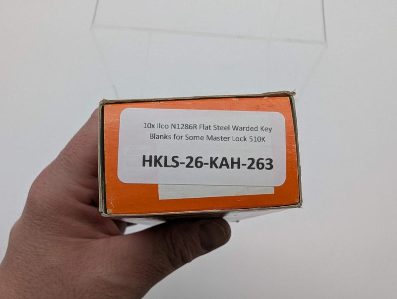 10x Ilco N1286R Flat Steel Warded Key Blanks for Some Master Lock 510K 3