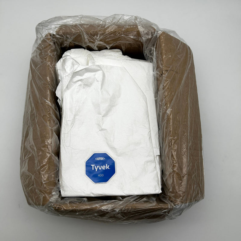 Dupont Tyvek 400 Disposable Shirt White 2XL Snap Open Cuff TY303SWH2X005000 PK25