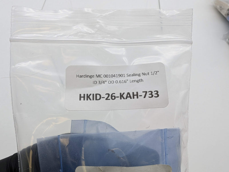 Hardinge MC 001041901 Sealing Nut 1/2" ID 3/4" OD 0.616" Length