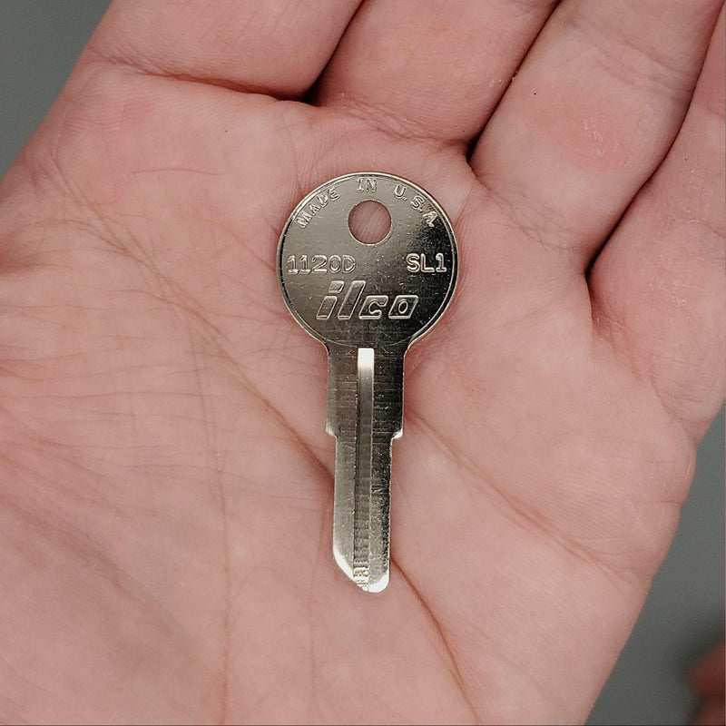 1x Ilco 1120D Key Blanks fits some Slaymaker Locks Nickel Plated NOS 1