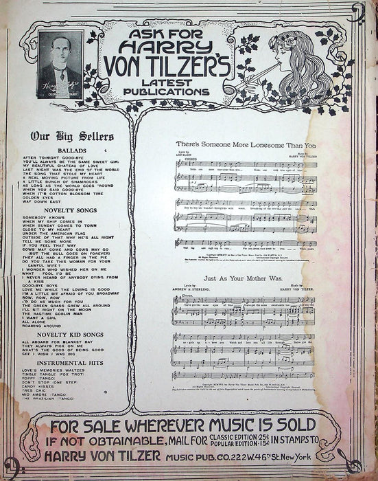 1907 Give Me The Right To Love You All The While Sheet Music Lrge Abe Glatt Bard 3