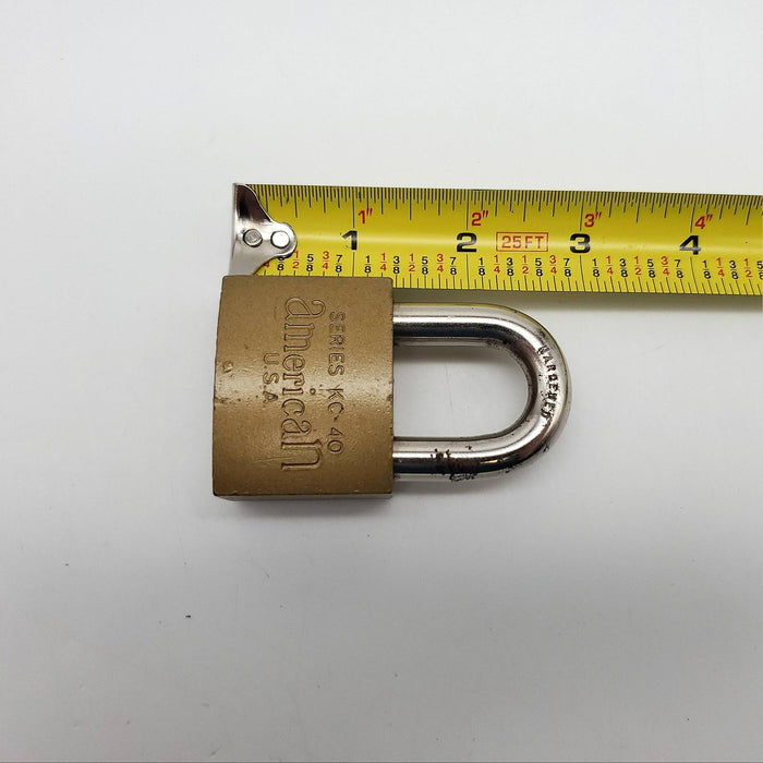 American Lock Padlock KC40 1-1/4"L x 0.4"D Shackle 1-3/4"W Keyed Different 8