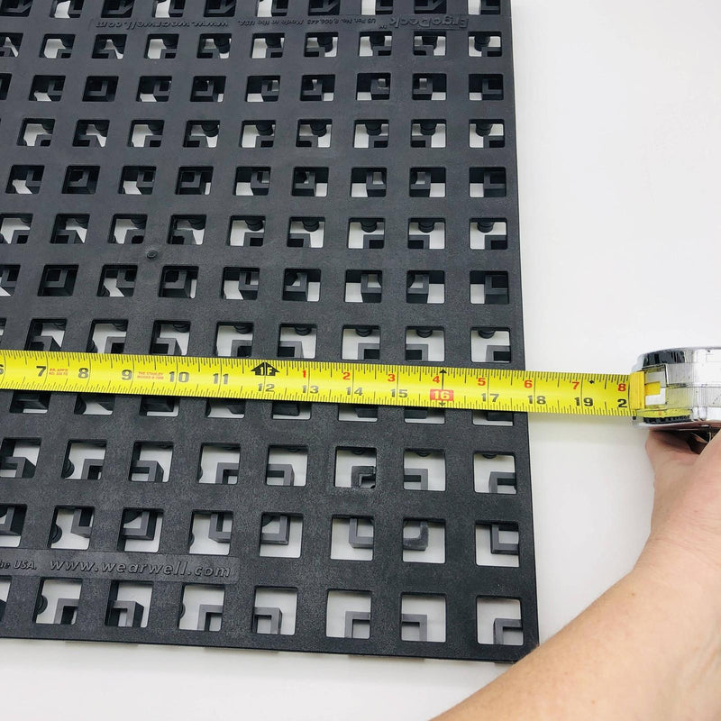 Wearwell 560.78X18X18BK-CS10 Ergodeck Heavy Duty Open Grid 18 x 18 Black 10/Case 4