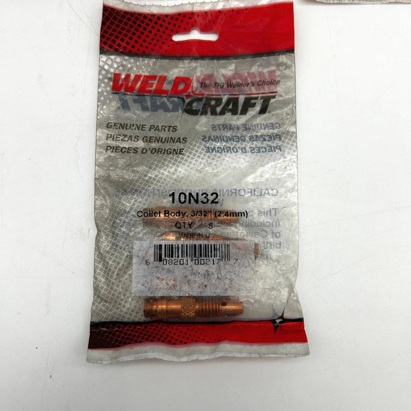 WeldCraft 10N32 Collet Body for 3/32" 2.4mm Copper for Tig Welding Lot of 20
