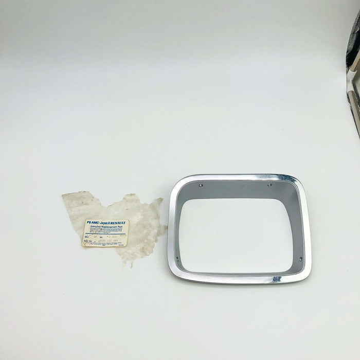 AMC Jeep 56030069 Headlight Trim Bezel Chrome Plastic Left Hand LH OEM NOS 9